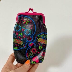 Colorful Skull Design Women's Coin Purse Cigarette Holder